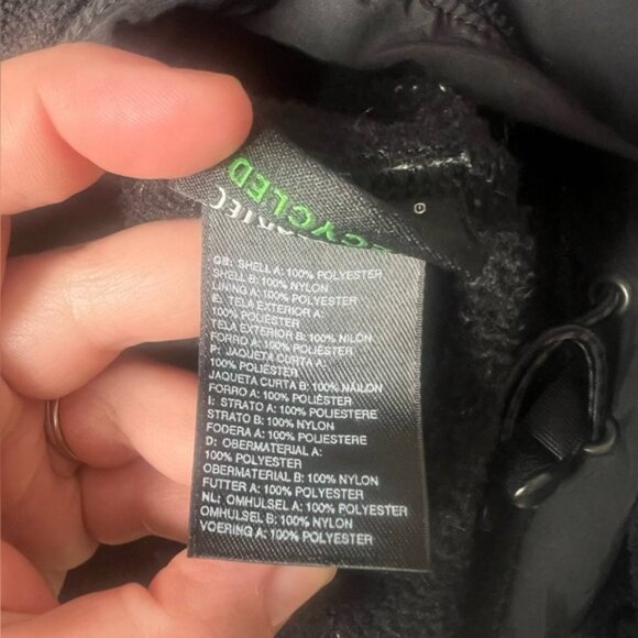 The North Face Women Size Large Pink Ribbon Denali 2 Full Zip black Jacket - Picture 7 of 8